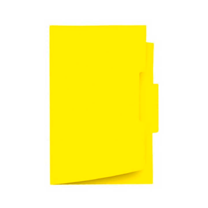 Subcarpeta Folio Pestaña Derecha Amarillo 50Ud