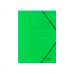 Carpeta con Solapas y Gomas Carton Folio Verde