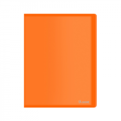 Carpeta 40 Fundas Tapa Flexible Naranja