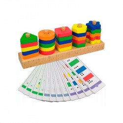 Geoformas Ensartables con Plantillas Montessori