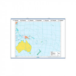 Mapa Mudo Fisico Politico de Oceania