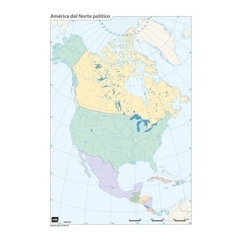 Mapa Mudo Politico America del Norte