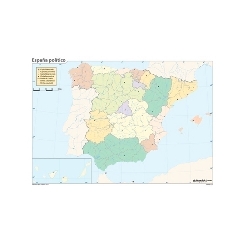 Mapa Mudo Politico de España