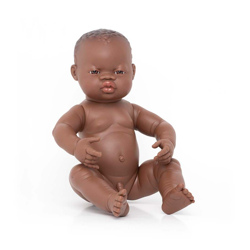 Muñeco Africano Recien Nacido 40Cm