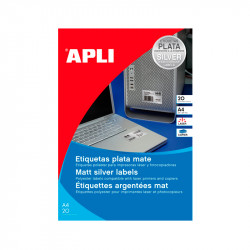 Etiquetas Adhesivas Apli Poliester Blanco Resistente Intemperie 210x297 20Uds