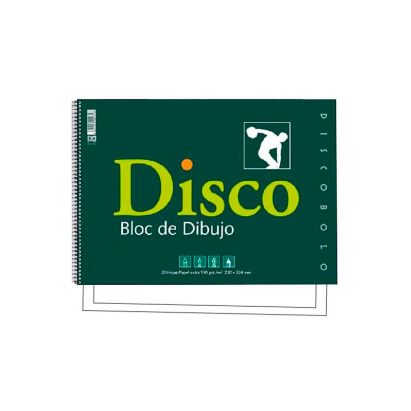 Cuaderno de Dibujo Folio Espiral Con Recuadro 130 Grs 20 Hojas