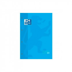 Hojas de Recambio Folio Azul Turquesa Cuadricula 5x5 Oxford 90 grs 100 Hojas