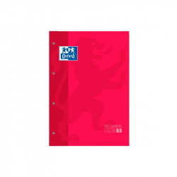 Hojas de Recambio Folio Rojo Cuadricula 5x5 Oxford 90 grs 100 Hojas