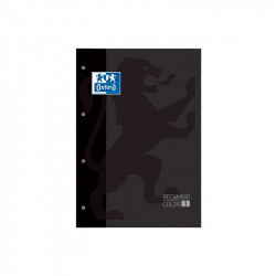 Hojas de Recambio Folio Negro Cuadricula 5x5 Oxford 90 grs 100 Hojas