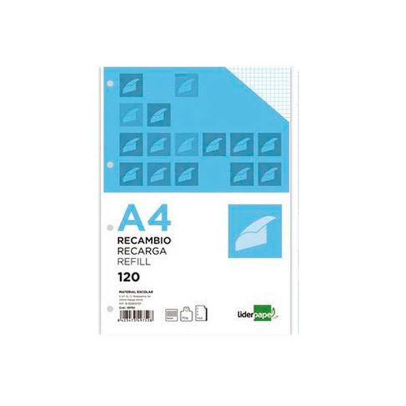 Hojas de Recambio A4 Multicolor 80 Grs
