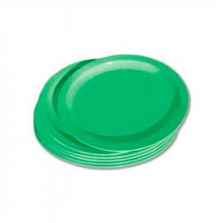 Plato Llano Grande Verde 24Cm x 6Ud