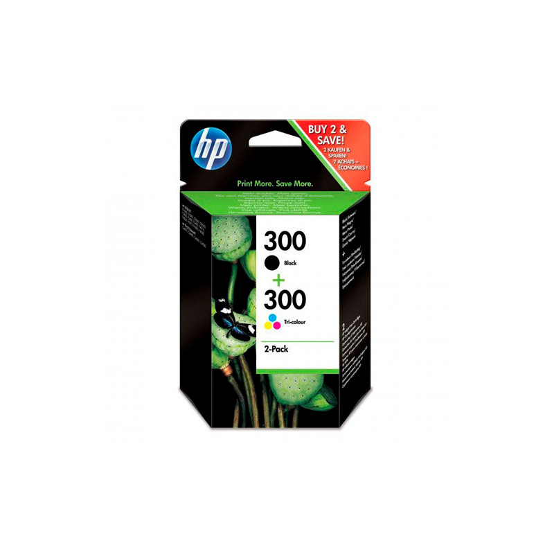 Cartucho de Tinta HP 300 Pack Negro + Color