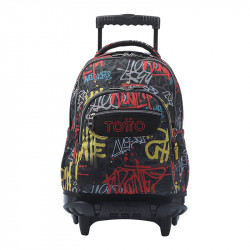 Mochila con ruedas escolar Totto Renglones Grafitti24