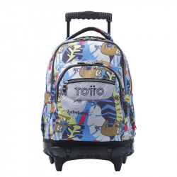 Mochila con ruedas escolar Totto Renglones Perezoso