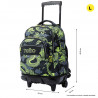 Mochila con ruedas escolar Totto Renglones Dragon Chino