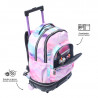 Mochila con ruedas escolar Totto desmontable Tiza Glitter Ondas|Mochila con Ruedas Escolares