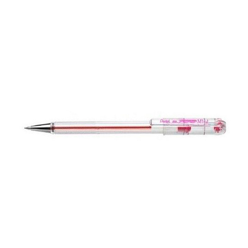Bolígrafo Mini SuperB Transparente Punta Fina 0,7mm Rosa