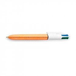 Bolígrafo 4 Colores Bic Shine Cuerpo Oro Frozen