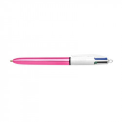 Bolígrafo 4 Colores Bic Shine Cuerpo Rosa
