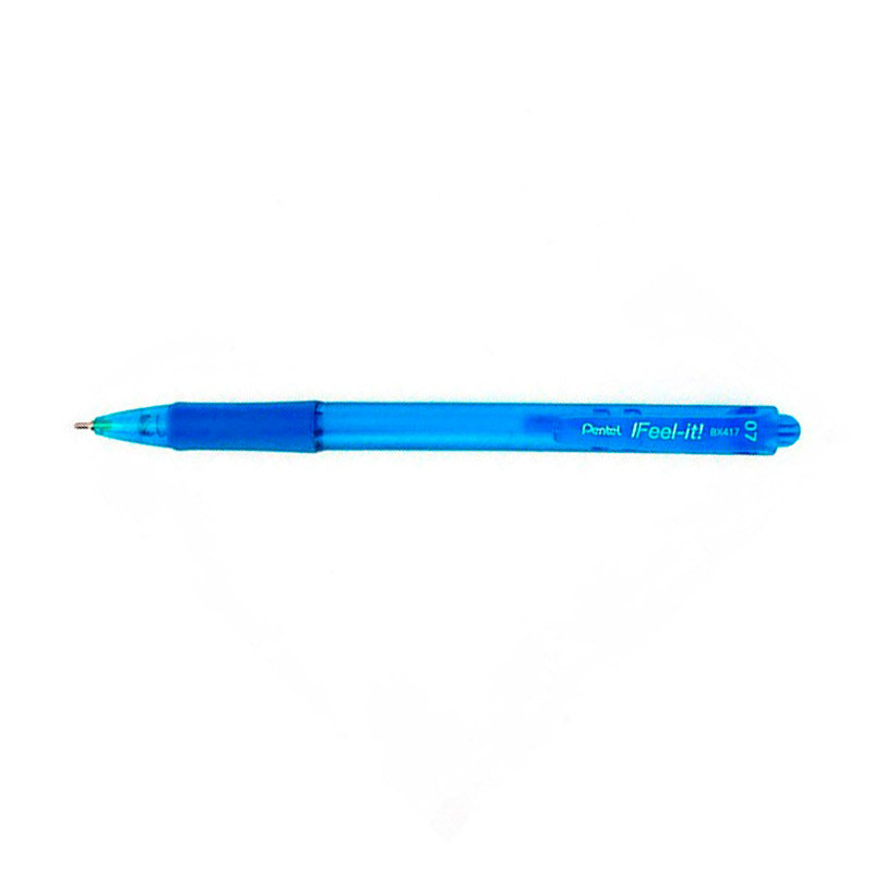 Bolígrafo Retráctil Pentel Ifeelit Bx417 Azul Claro