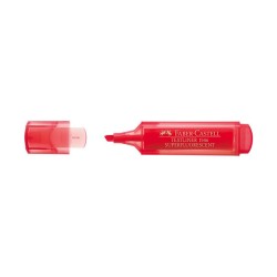 Subrayador Faber Castell Texliner Fluorescente Translucido Rojo