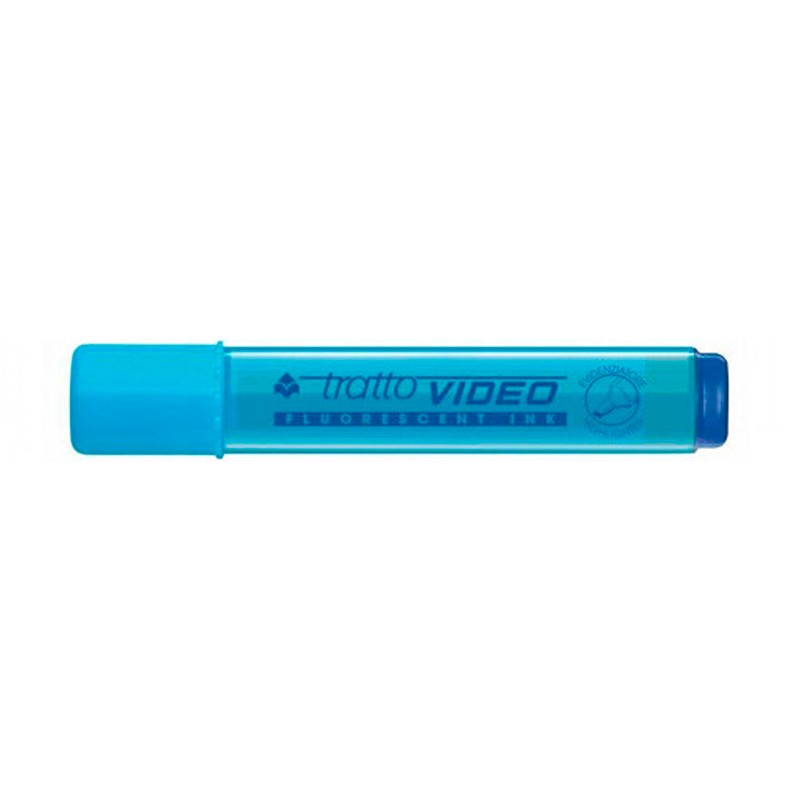 Subrayador Tratto Video Fluorescente Azul