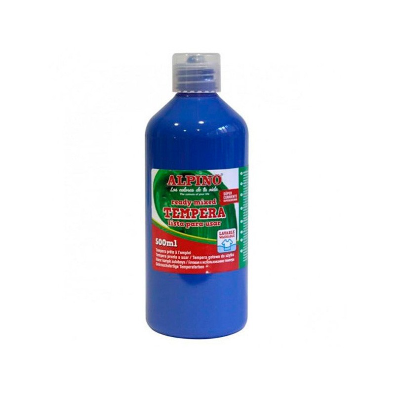 Tempera Liquida Botella Alpino Azul 500Ml