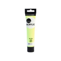 Pintura Acrílica para Manualidades Darler Rowney Amarillo Neón Tubo 75ML