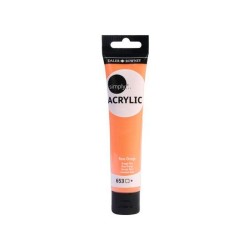 Pintura Acrílica para Manualidades Darler Rowney Naranja Neón Tubo 75ML