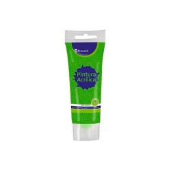 Pintura Acrilica para Manualidades Verde Glitter 75Ml