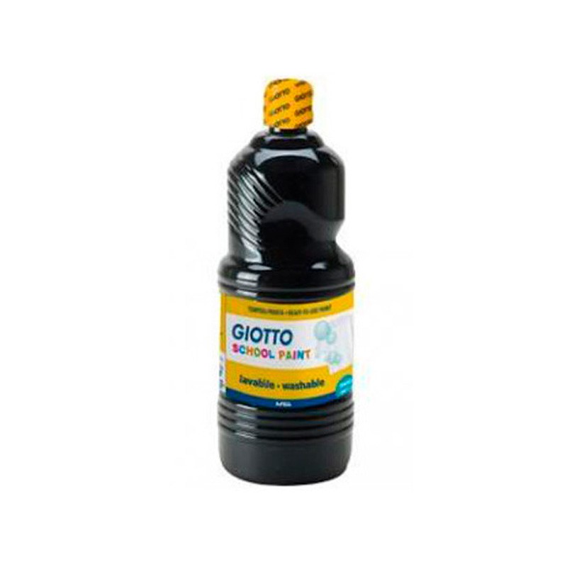 Tempera Liquida Lavable Giotto Negro 1000 ML