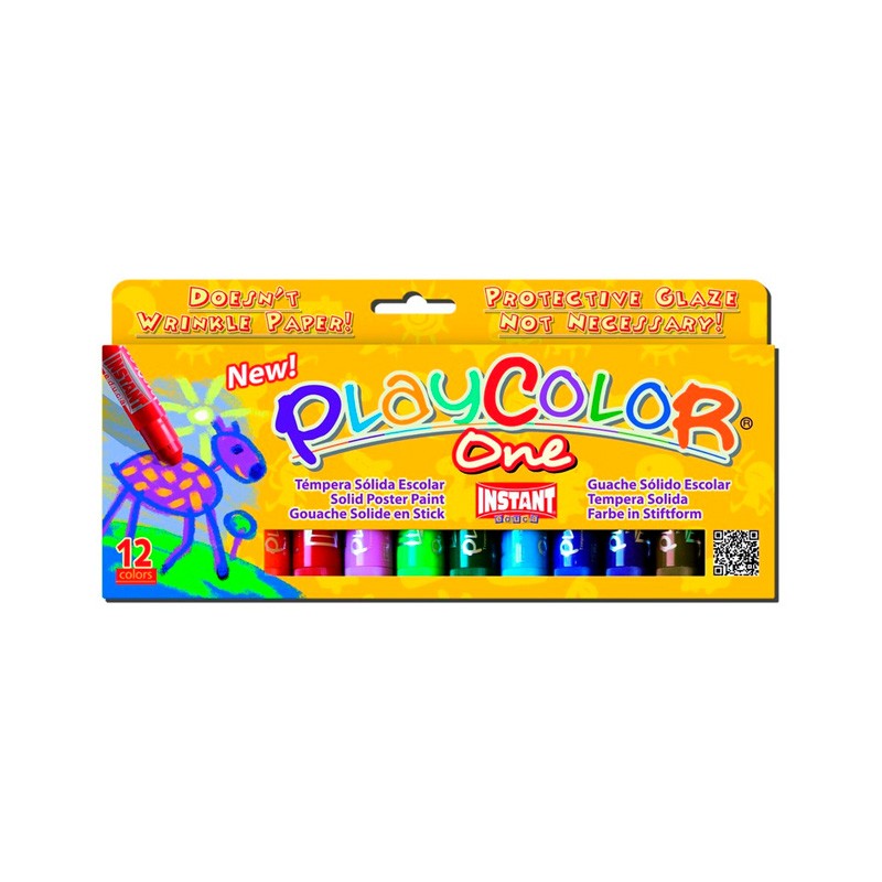 Tempera Solida Escolar PlayColor One 12 Colores