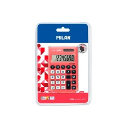 Calculadora Milan Pocket Roja Funda 8 Digitos