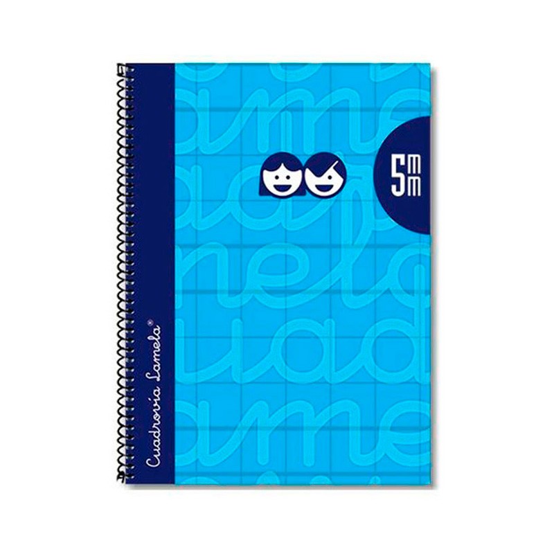 Cuaderno Lamela 5mm Tapa Extradura Azul 80 Hojas