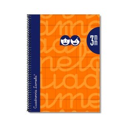 Cuaderno Lamela Folio Tapa Extradura Naranja 3mm 80 Hojas Cuadernos Presentación Rayas Cuadernos Tamaño A4 Cuadernos Titulado 3 mm Cuadernos Acabado  Espiral Cuadernos Tipo de Tapa Tapa Extradura