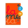 Cuaderno Lamela Folio Tapa Plastica Naranja 2,5mm 80 Hojas