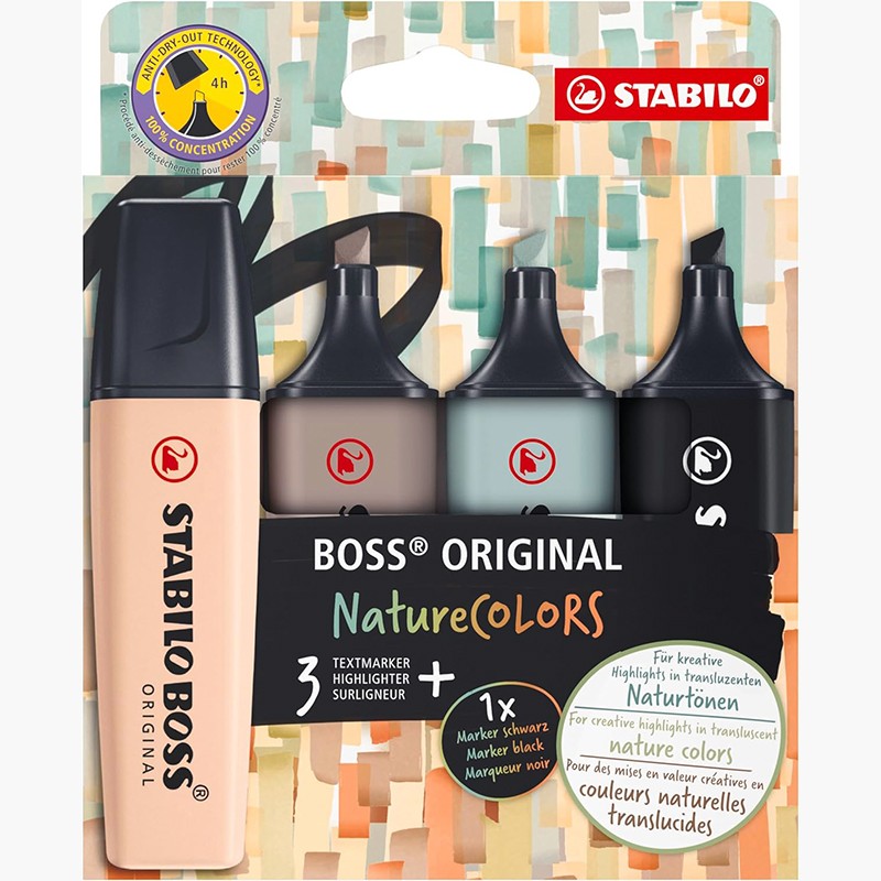 Subrayador Stabilo Boss Nature Estuche 4Uds