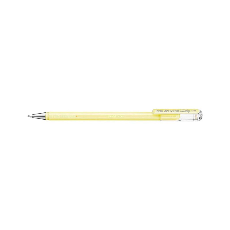 Bolígrafo Milky Pastel Punta Fina 0,8mm Amarillo Tinta Azul