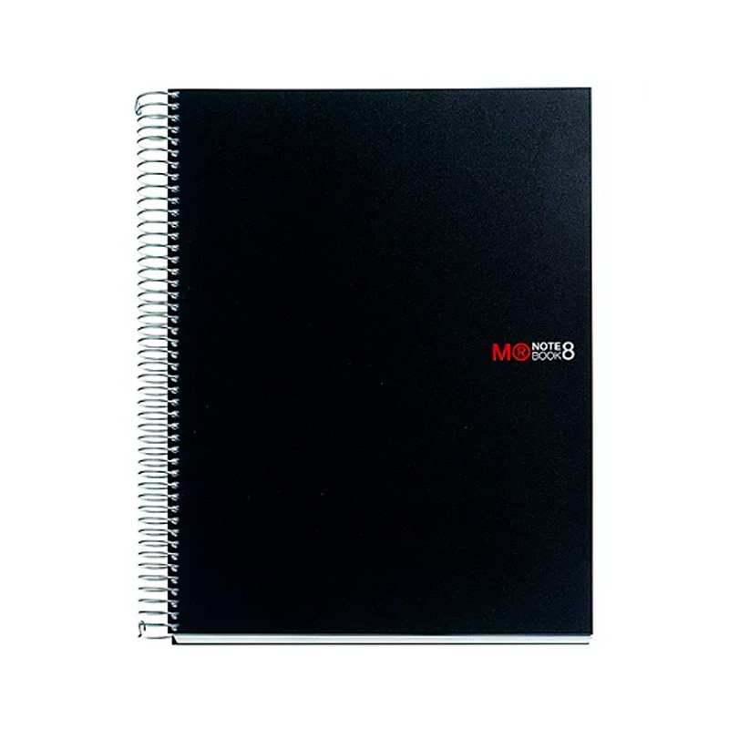 Cuaderno a5 MiquelRius Negro Cuadriculado 5x5 200Hojas