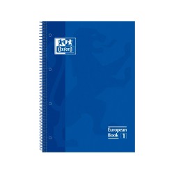Cuaderno a4 EuropeanBook 1 Live&Go Rojo Cuadriculado 5x5 80 Hojas