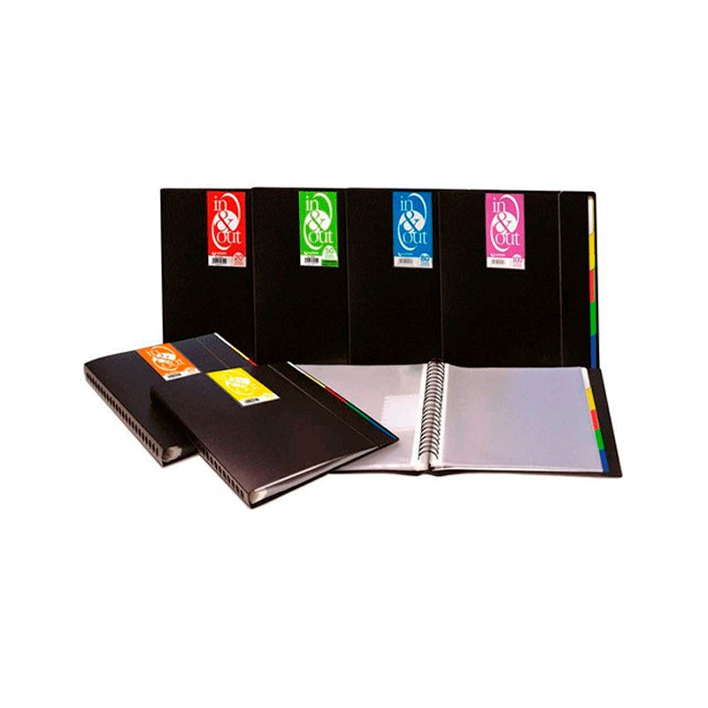 Carpeta 30 Fundas Extraibles In&Out Negra