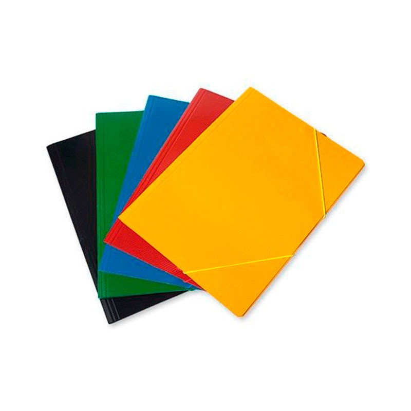 Carpeta de Carton con Gomas 3 Solapas Cartulina Ilustrada a4 Exacompta Amarillo|Carpeta carton