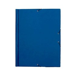 Carpeta con Solapas Folio Gofrada Azul