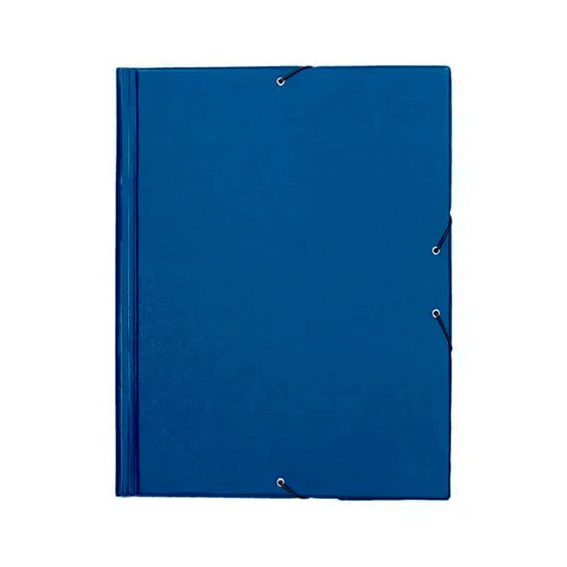 Carpeta con Solapas Folio Gofrada Azul
