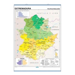 Mapa Extremadura Fisico Politico Economico