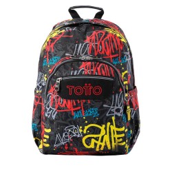 Mochila Escolar Totto Adaptable al Carro Acuareles Grafitti24