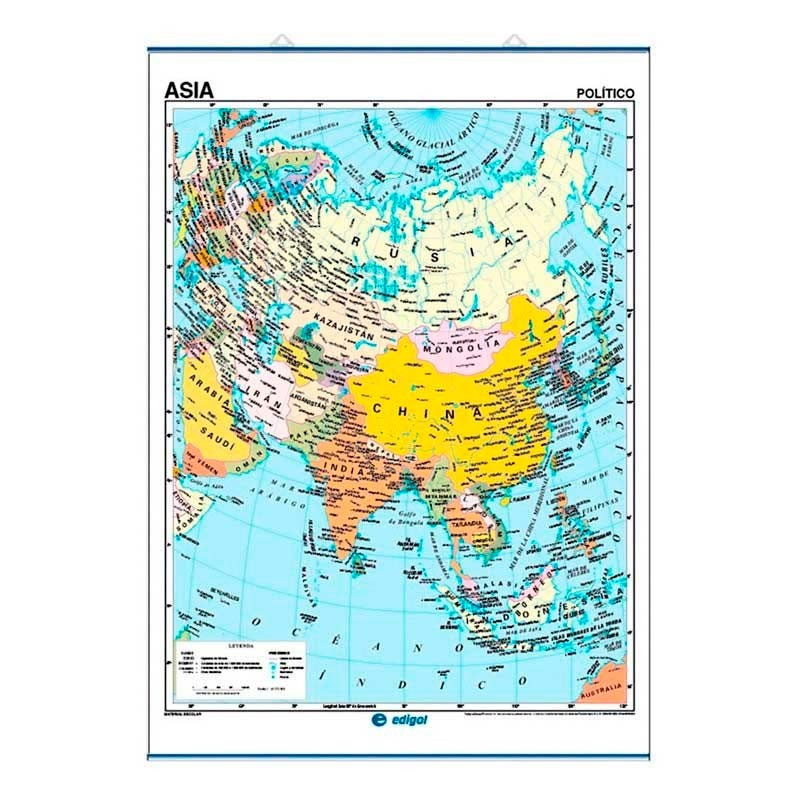 Mapa Asia Fisico Politico