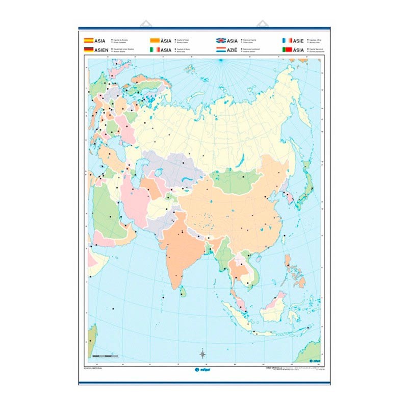 Mapa Mudo Fisico Politico Asia