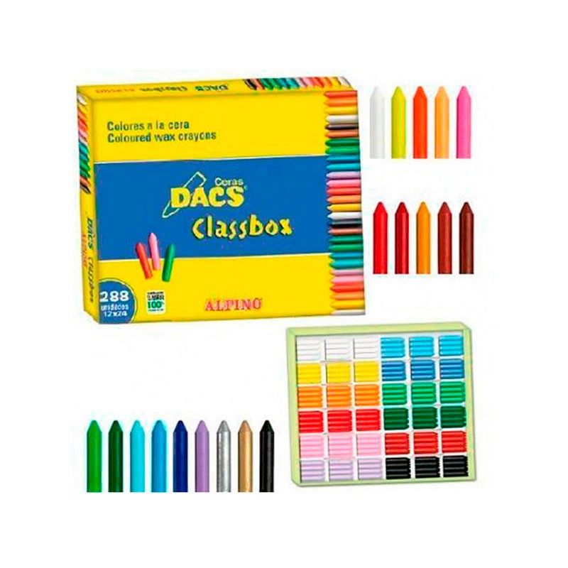 Ceras de Colorear Blandas Dacs Schoolpack 288Uds