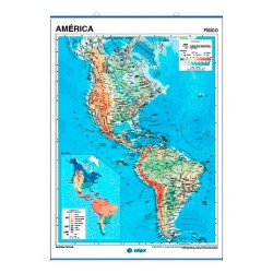Mapa America Norte/Sur/Central Fisico Politico